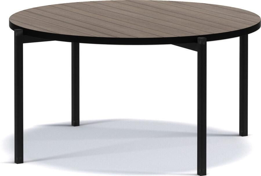 Maxi Maja Sigma A Salontafel Ronde Ø 84.2 cm hoogte 43 cm metalen frame woonkamermeubel zwart Captains Deck