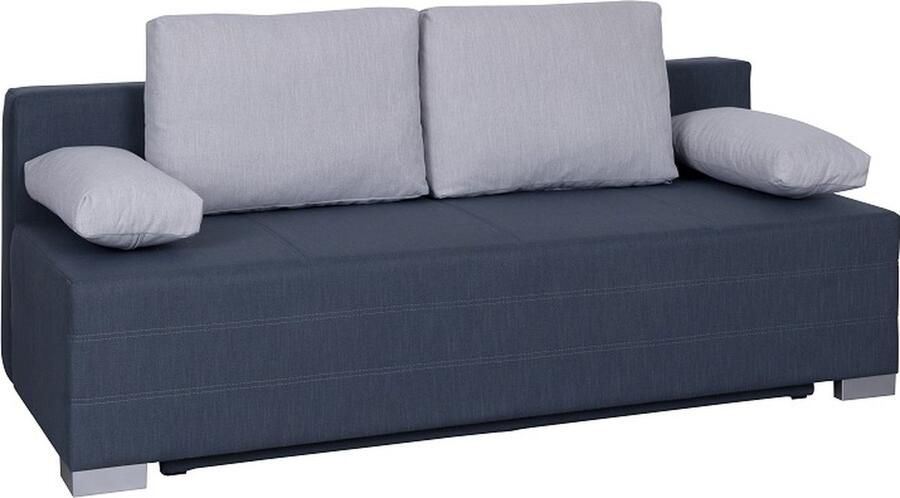 Maxi Maja Slaapbank Iwa Sleepking Sofa Bed Met Opbergruimte 3-zits – Uitklapbaar tot tweepersoonsbed breedte 196 cm Donkergrijs + Lichtgrijs