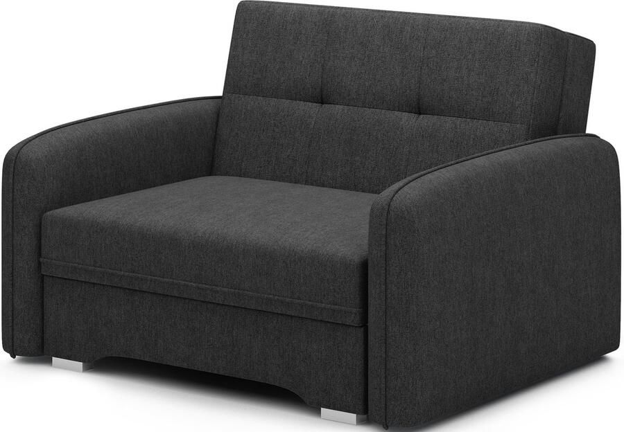 Maxi Maja Sofa rozkładana Laine – sofa 1-osobowa – sofa rozkładana – z funkcją spania – schowek na pościel – sofa kompaktowa – 102 cm – Sofa Czarna – wygodna – - Foto 2