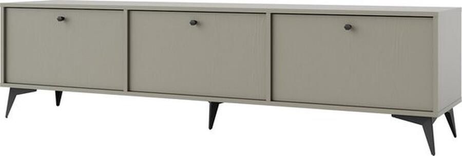 Maxi Maja Tokio 303 TV meubel staand TV-kast 180 cm 3 deuren groene kleur met metalen poten