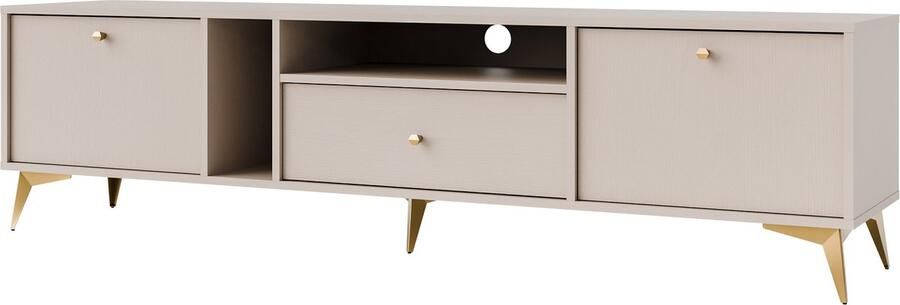 Maxi Maja Tokio 313 TV meubel staand TV-kast 180 cm 1 stuk beige kleur met metalen poten