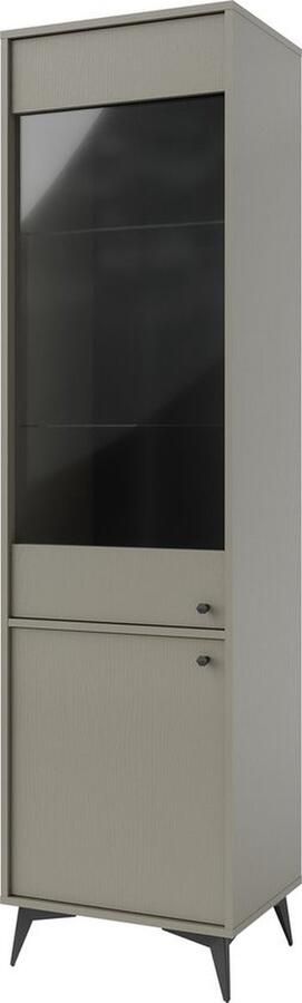 Maxi Maja Tokio hoge vitrinekast lichtgroen 51 8 cm breed 193 5 cm hoog 2 deuren met legplanken met LED verlichting