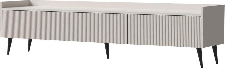 Maxi Maja TV-meubel met planken Modern TV-meubel 180 cm Gegroefde fronten kasjmier