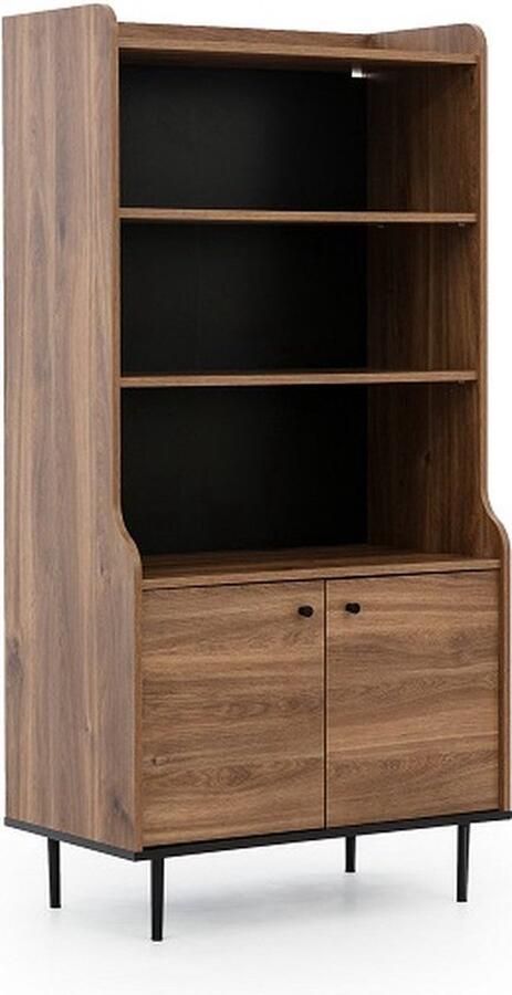 Maxi Maja Vasina boekenkast met planken en draaideuren 1 stuk Brandy Castello met metalen poten