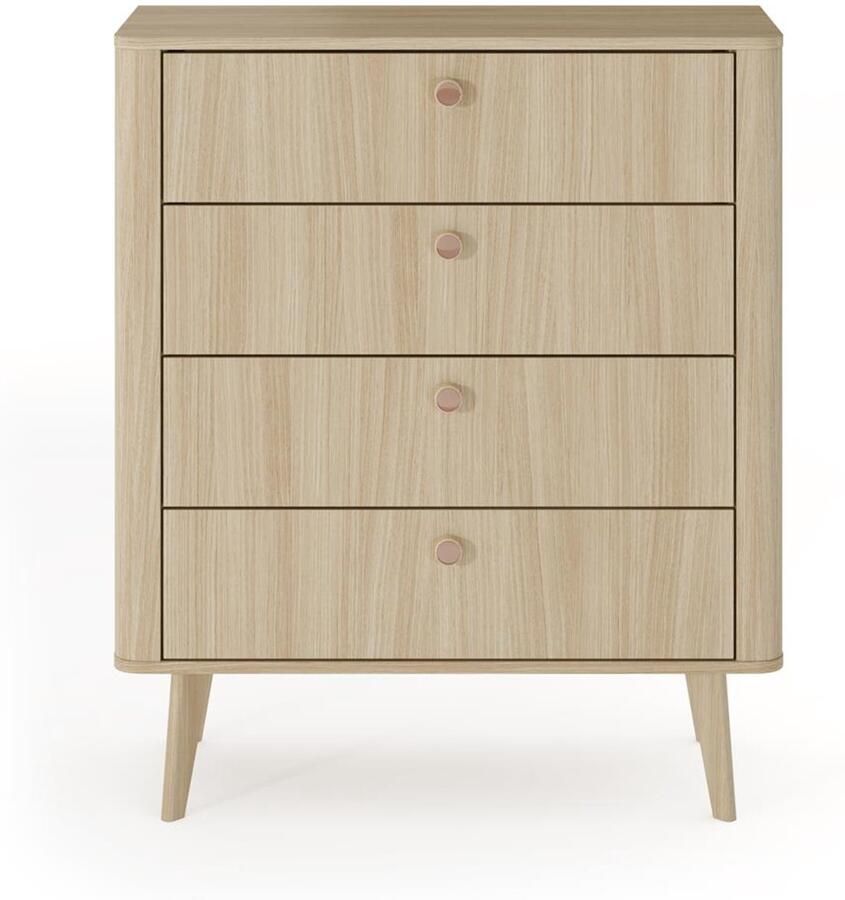 Maxi Maja Viki ladekast woonkamer ladekast slaapkamer ladekast ruime commode op hoge poten 4 laden breedte 88 cm