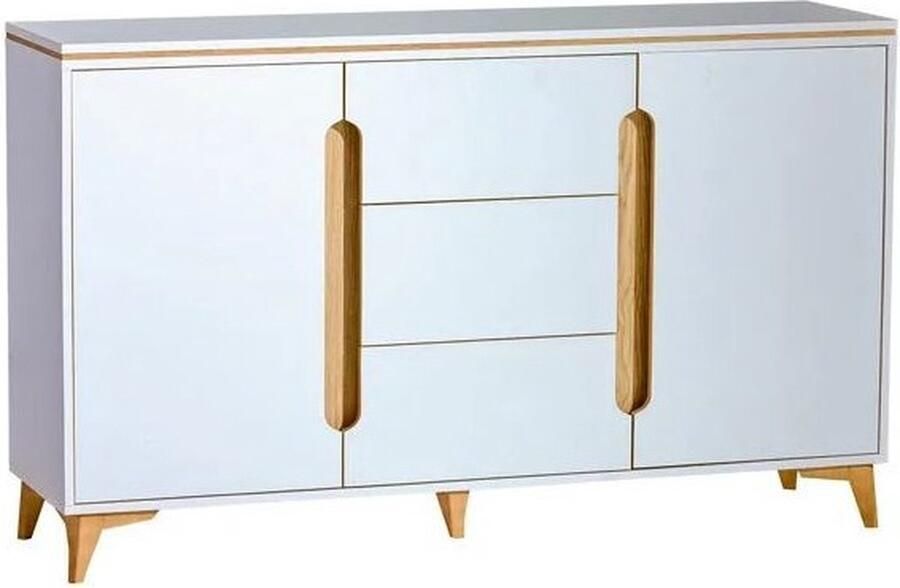 Maxi Maja Witte ladekast met planken Ladekast Planken Lades met zachte sluiting 150 cm