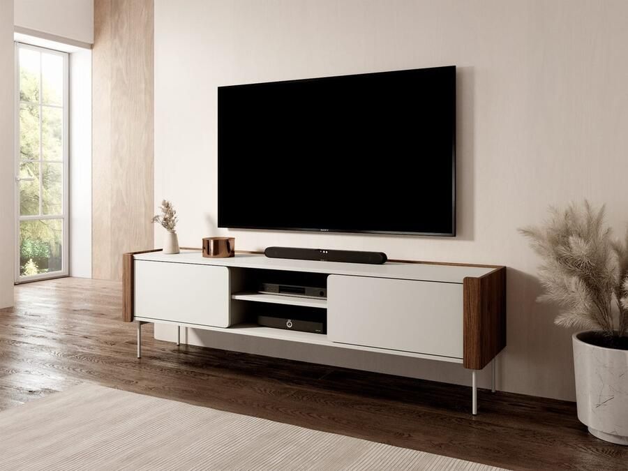 Maxi Maja WRAP TV-meubel RTV 180 Warmian walnoot + kasjmier Zachte sluiting Modern TV-meubel