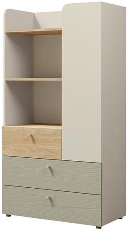 Maxi Maja YUKI 6 open legplanken ladenkast 80 cm 1 stuk eucalyptus grijsbeige geoliede eik