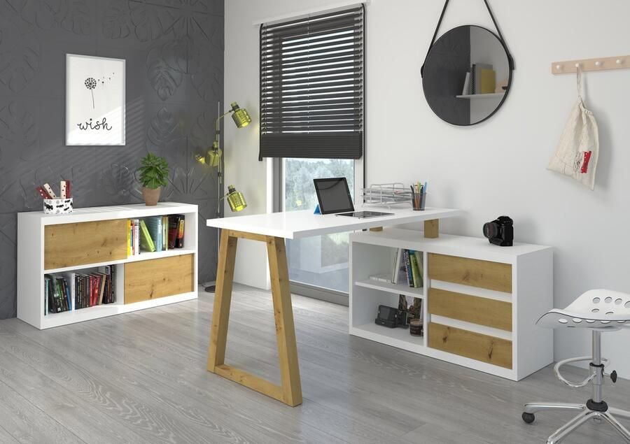 Maxi Huis Hoekbureau IWO II Plank Lades 135 cm