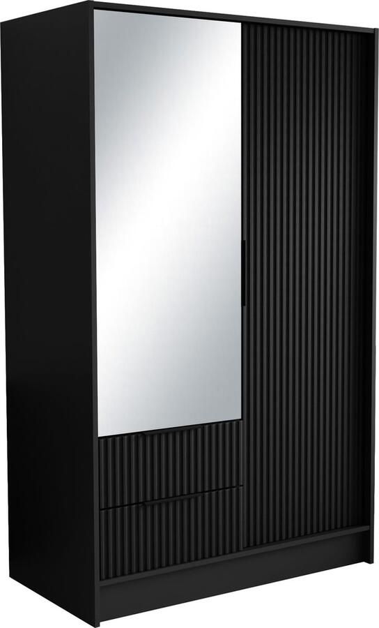 Maxi Maja OÜ Noe kledingkast met groeven + zwarte spiegel 103 Arton