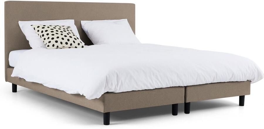 Maxi Box Ambra met Easy Pocket 300 matras 140 x 200 cm taupe