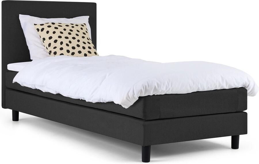 Maxi Box Ambra vlak met gestoffeerd matras 90 x 200 cm dark grey