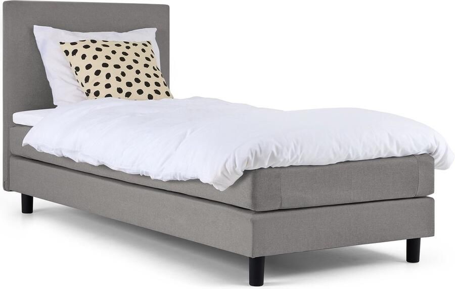 Maxi Box Ambra vlak met gestoffeerd matras 90 x 200 cm light grey