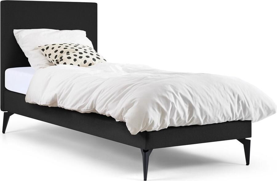 Maxi Boxspring Cisano vlak met Silver Pocket Deluxe Foam matras 90 x 200 cm dark grey