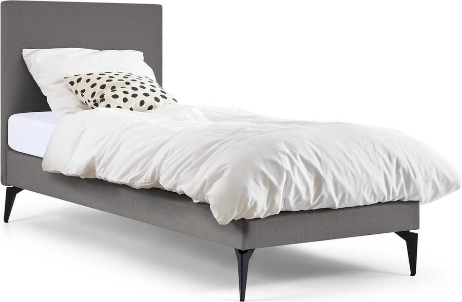 Maxi Boxspring Cisano vlak met Silver Pocket Deluxe Foam matras 90 x 200 cm light grey