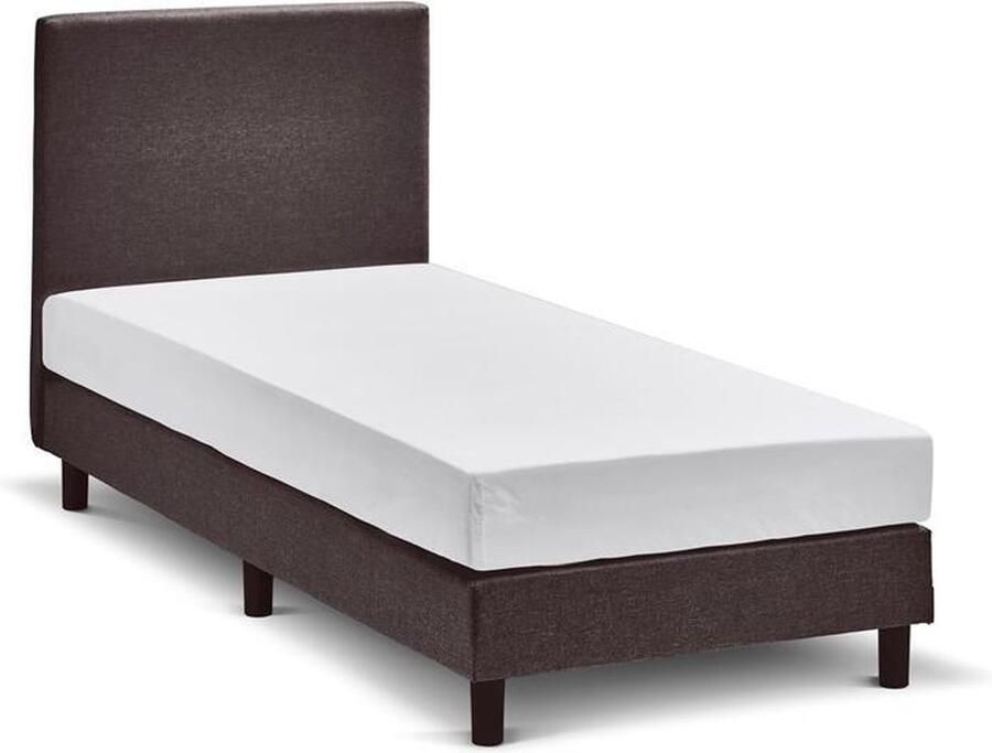 Maxi Cisano Boxspring 120x200 cm Gestoffeerde Boxspring met Matras Bed met Pocketvering Matras Antraciet Tweepersoonsbed