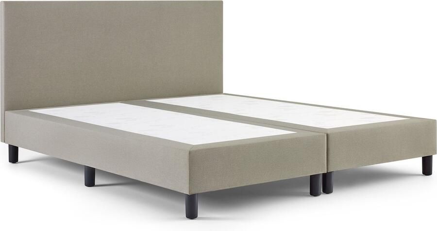 Maxi Owen Plus Boxspring 180x200 cm Gestoffeerde Boxspring zonder Matras Bed Grijs Tweepersoonsbed