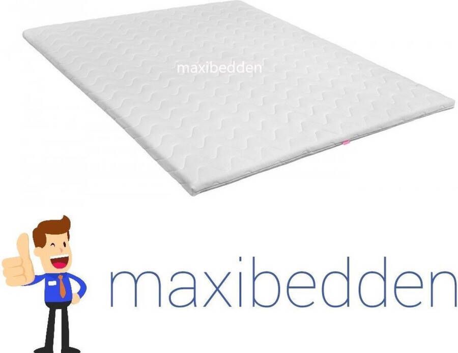 Maxibedden 100x200 Topmatras 10cm dik Koudschuim Premium Afritsbaar en wasbaar Topper Matras Topdek Climate Control