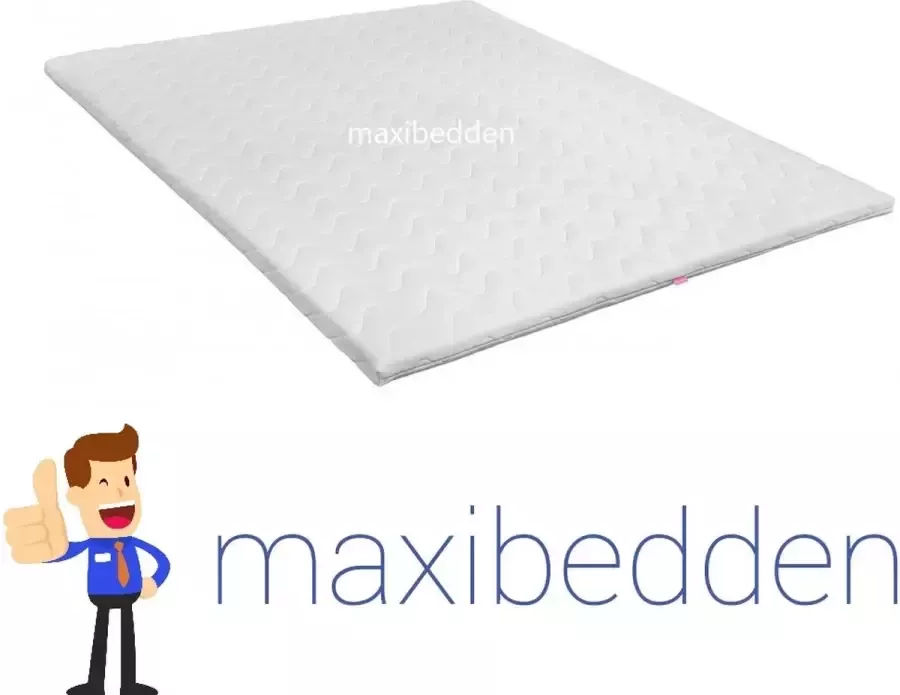 Maxibedden 100x220 Topmatras 6cm dik Traagschuim Nasa Premium Afritsbaar en wasbaar Topper Matras Topdek Climate Motion Control