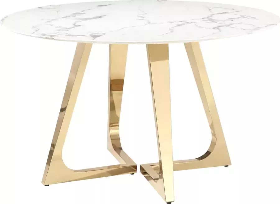 Maxicomfy Eettafel Marlblary rond Goud Marmer