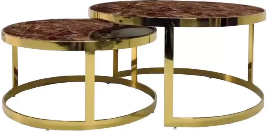 Maxicomfy Salontafel set Twice (Bruin Goud)
