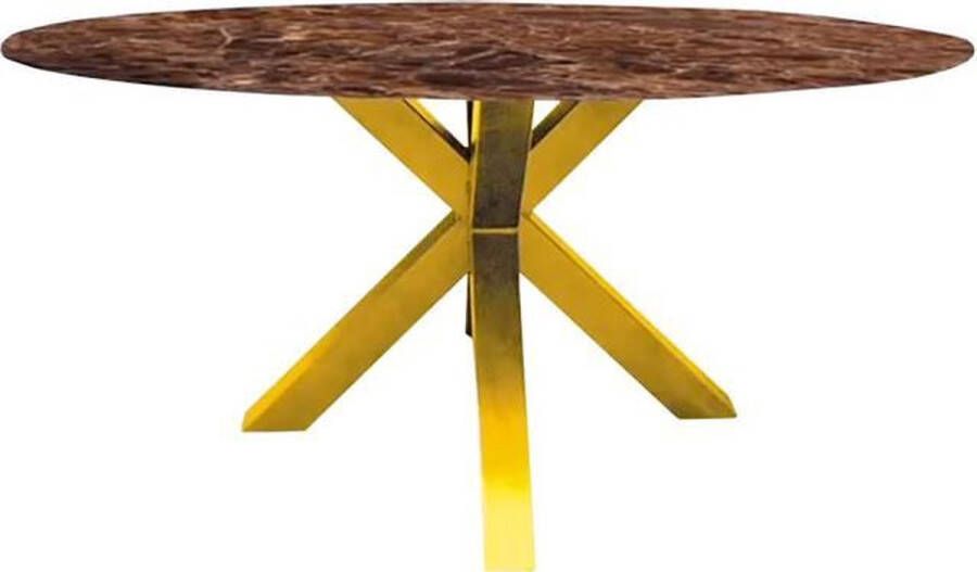 Maxicomfy Websy eettafel rond ( 130x76) Goud bruin