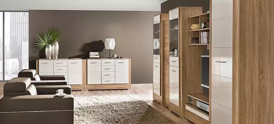 Maxima House CARMELO Dressoir Commode Kast Arusha Eiken Sonoma Eiken 137 x 91 x 53 cm