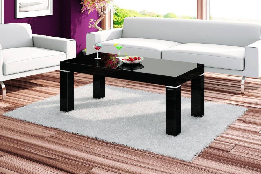 Maxima House MONACO 120 Salontafel 120x60cm Zwart Hoogglans Modern Design