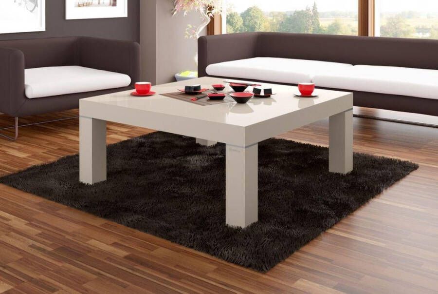 Maxima House MONACO Salontafel Vierkant Cappuccino Hoogglans Modern Design 48x100x100cm