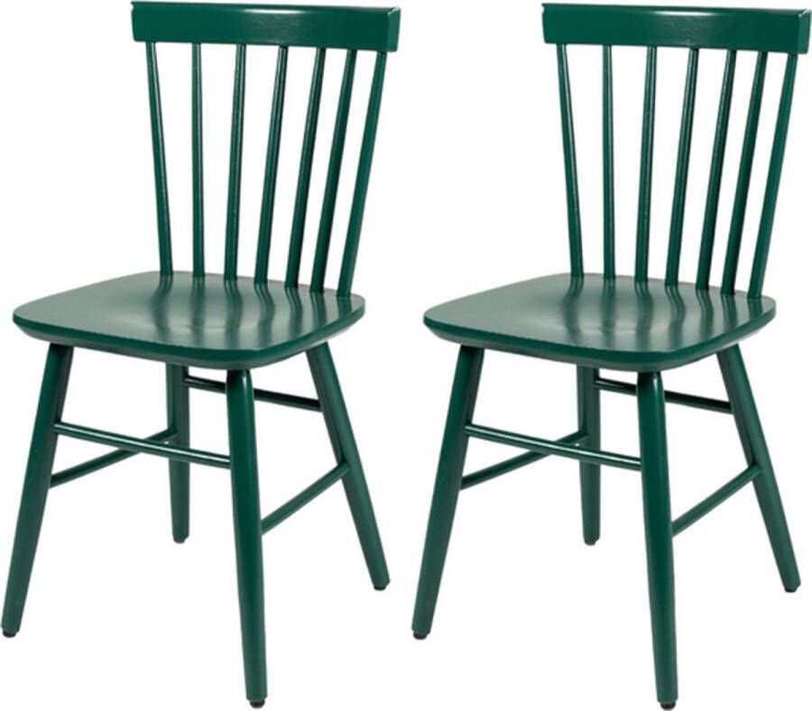 MaximaVida houten spijlenstoel Maxime groen doos per 2 stuks