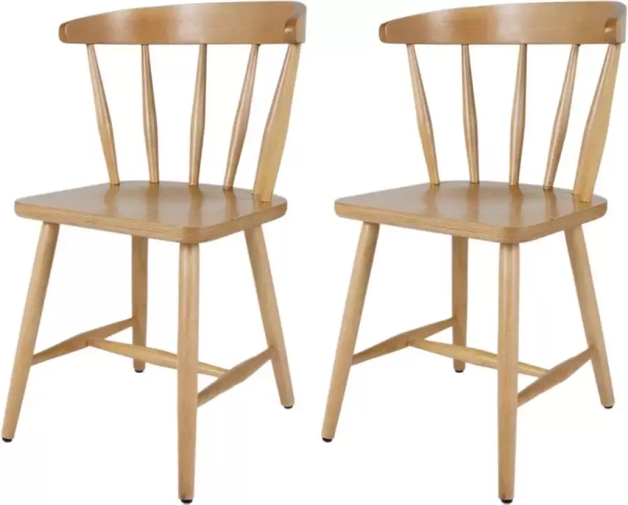 MaximaVida houten spijlenstoel Maximus blank gelakt – doos per 2 stuks