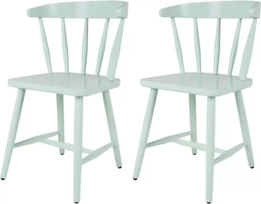 MaximaVida houten spijlenstoel Maximus zachtgroen – doos per 2 stuks