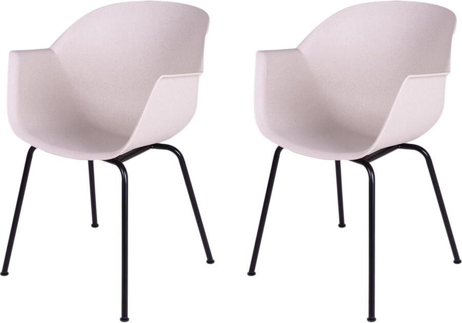 MaximaVida eetkamerstoel Cuyp XXL wheat buisframe poten- 2 stuks