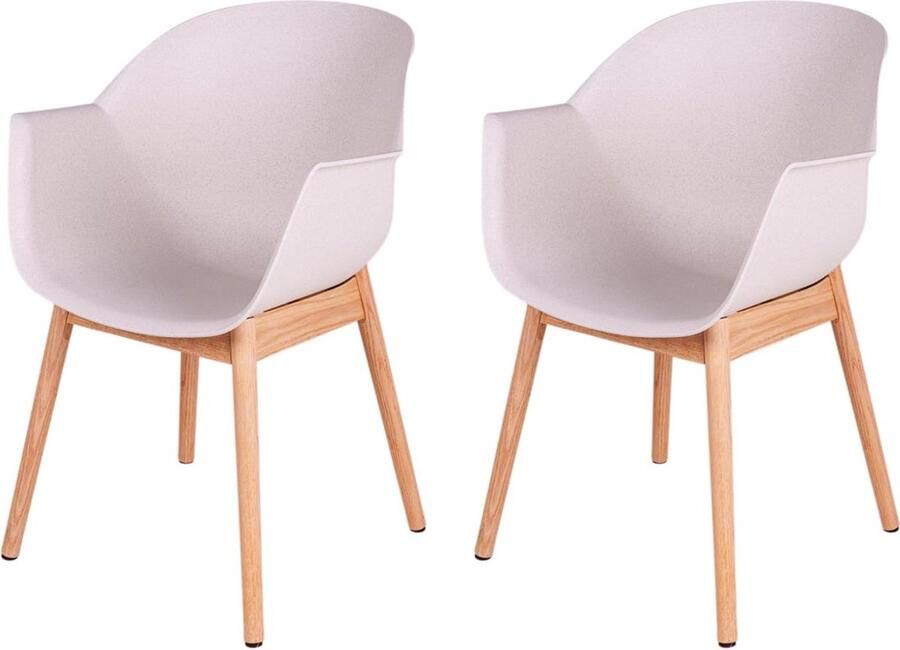 MaximaVida eetkamerstoel Cuyp XXL wheat eiken poten- 2 stuks