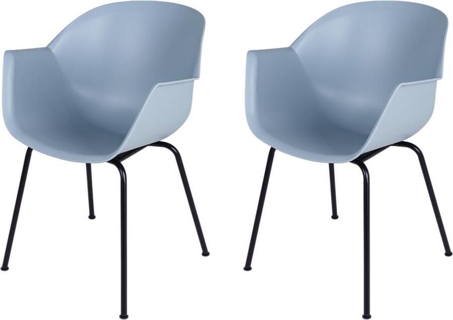 MaximaVida eetkamerstoel Cuyp XXL ijsblauw buisframe poten- 2 stuks