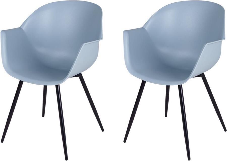 MaximaVida eetkamerstoel Cuyp XXL ijsblauw conische stoelpoten- 2 stuks