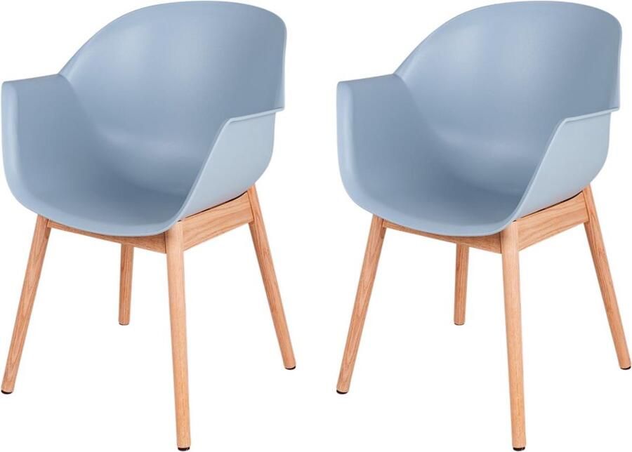 MaximaVida eetkamerstoel Cuyp XXL ijsblauw eiken poten- 2 stuks