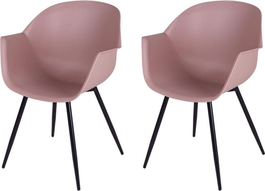 MaximaVida eetkamerstoel Cuyp XXL oudroze conische stoelpoten- 2 stuks