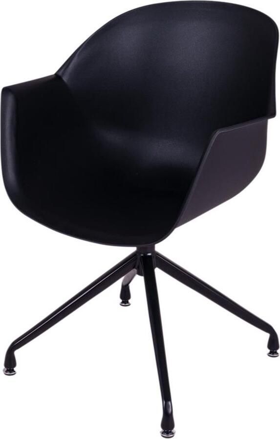 MaximaVida eetkamerstoel Cuyp XXL zwart draaiframe poten- 2 stuks - Foto 2