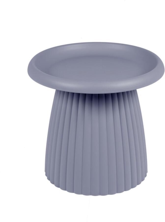 MaximaVida ronde kunststof bijzettafel Mila 50 cm muisgrijs