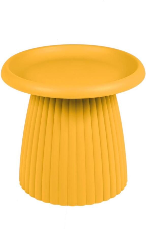 MaximaVida ronde kunststof bijzettafel Mila 50 cm okergeel