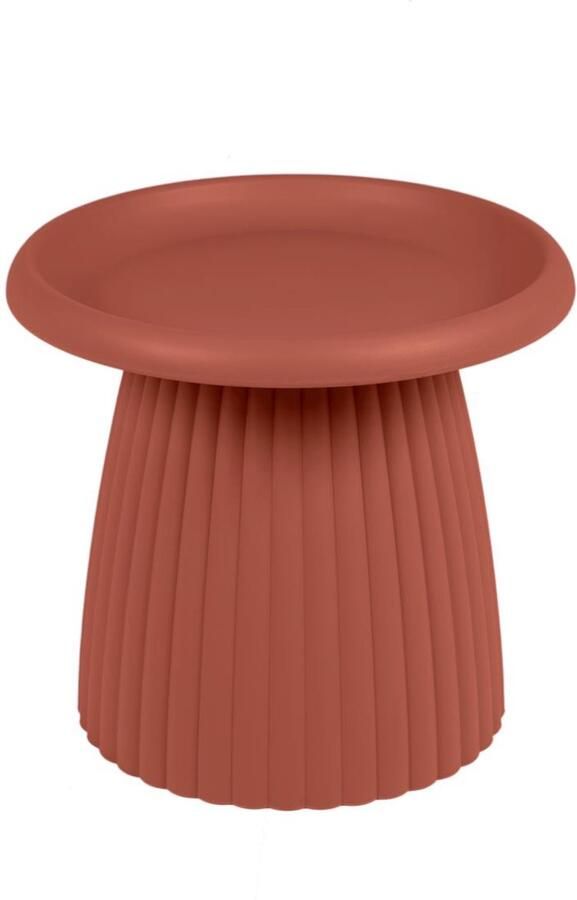 MaximaVida ronde kunststof bijzettafel Mila 50 cm roestbruin