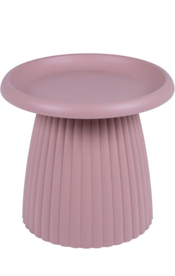 MaximaVida ronde kunststof bijzettafel Mila 50 cm zalmroze