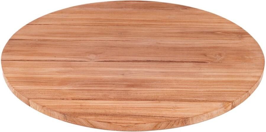 MaximaVida massief rond teakhouten tafelblad Java indoor 80 cm