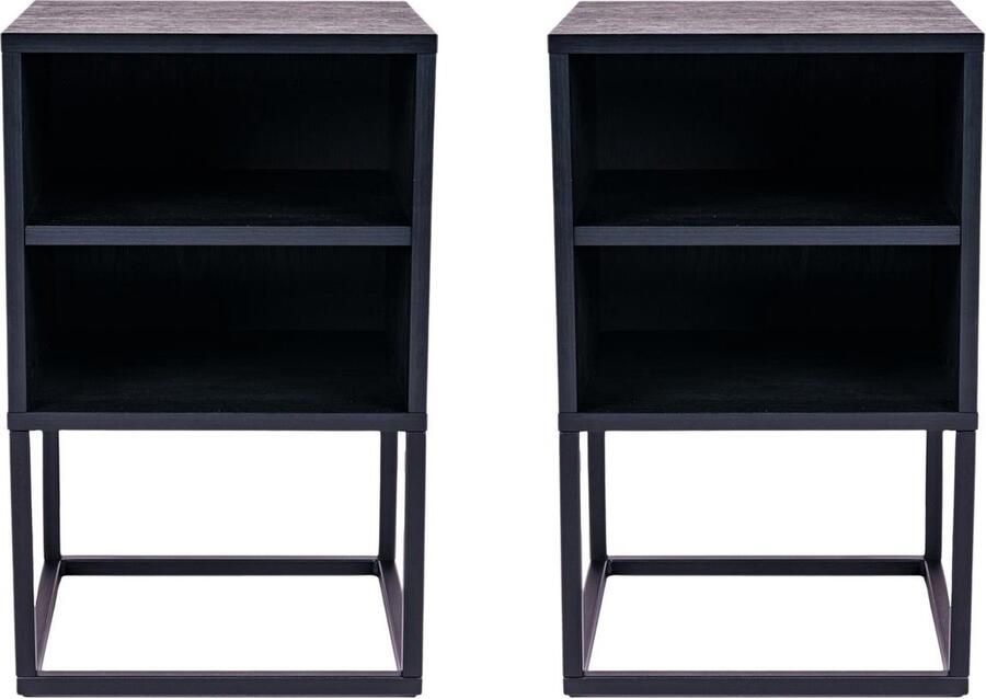 MaximaVida nachtkastje Chicago 40 x 40 x 65 cm 2 stuks