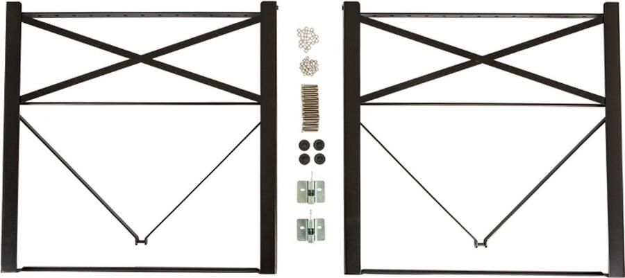 MaximaVida onderstel Berlijn bouwpakket voor inklapbare biertafel onderstel 75 cm zwart gecoat