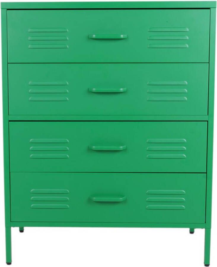 MaximaVida metalen locker ladekast Finn 80 x 40 x 102 cm emerald 4 lades - Foto 1