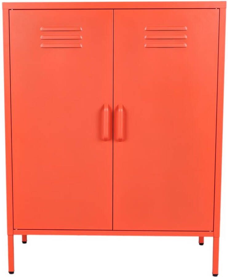 MaximaVida metalen lockerkast Finn 80 x 40 x 102 cm zacht oranje 2 schappen