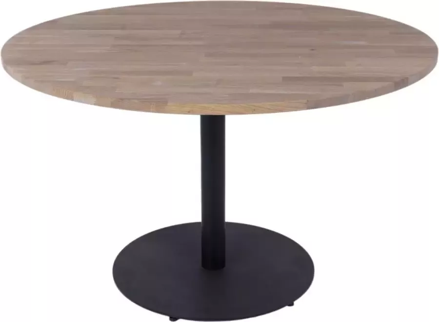 MaximaVida ronde eiken eettafel Minsk 120 cm metalen tafelpoot 34 kg