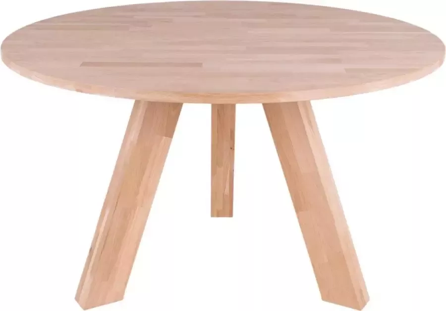 MaximaVida ronde eikenhouten eettafel Minsk 130 cm- naturel FSC eikenhout